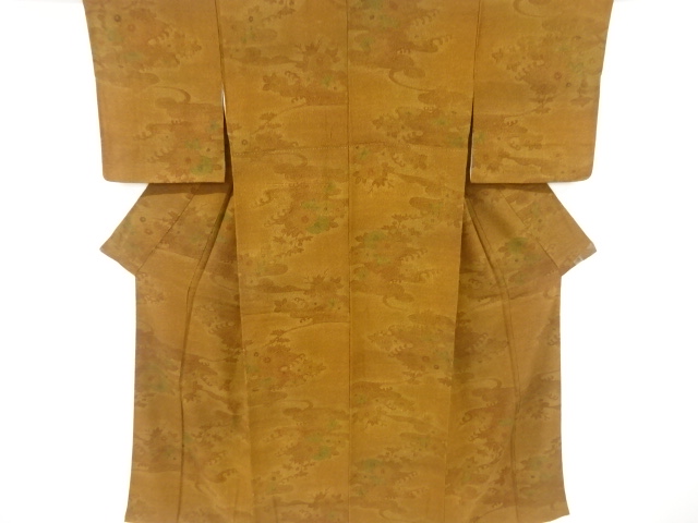 JAPANESE KIMONO / VINTAGE KOMON KIMONO / WAVE & KIKU